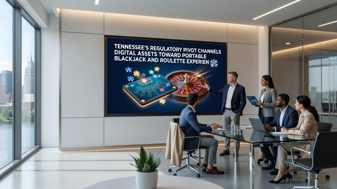 Mobile device displaying blackjack and roulette interfaces funded through digital asset transfers